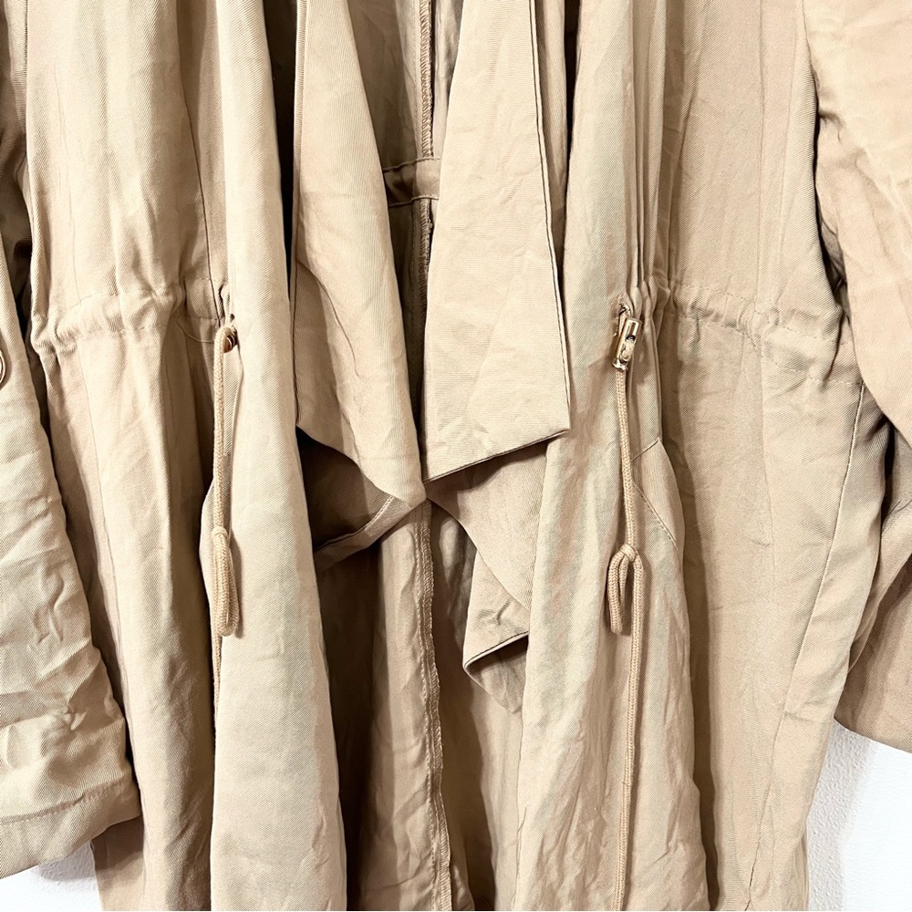 Torrid Taupe Drape Front Utility Jacket Size 4 (4X) - Picture 4 of 7